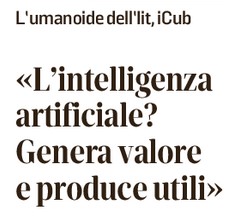 2021 01 24 intelligenza artificiale genera valore by Francesco Spini titolo Il Secolo XIX