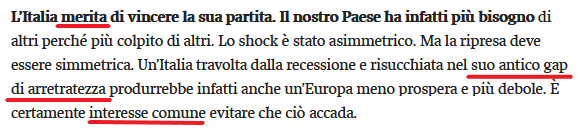 Antonio Polito spiega perch allEuropa convenga aiutare lItalia